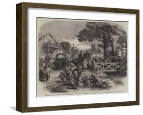 The Great Fire at Enschede, Holland, Distribution of Blankets to the Houseless-null-Framed Giclee Print