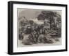 The Great Fire at Enschede, Holland, Distribution of Blankets to the Houseless-null-Framed Giclee Print