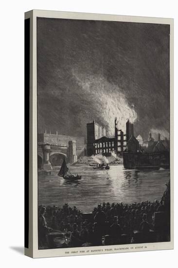 The Great Fire at Hanbury's Wharf, Blackfriars, on 24 August-null-Stretched Canvas