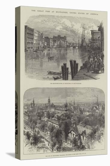 The Great Fire at Milwaukee, United States of America-null-Stretched Canvas