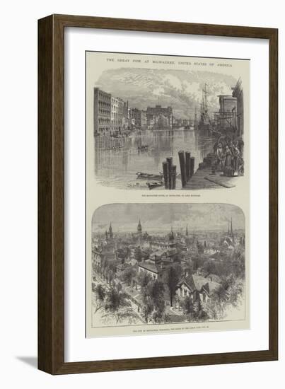 The Great Fire at Milwaukee, United States of America-null-Framed Giclee Print