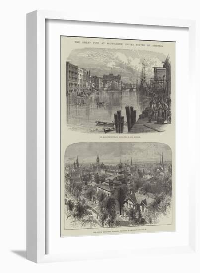 The Great Fire at Milwaukee, United States of America-null-Framed Giclee Print