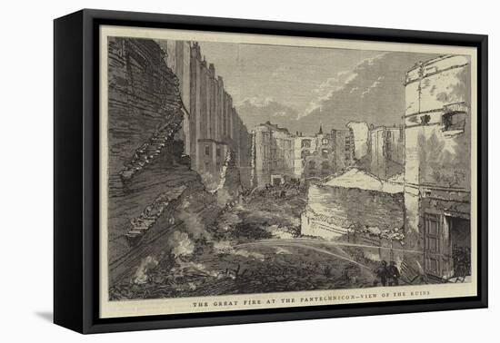 The Great Fire at Pantechnicon, View of the Ruins-null-Framed Stretched Canvas