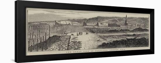 The Great Fire at Portland, Oregon, USA-null-Framed Giclee Print