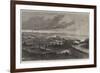 The Great Fire at Quebec, View from the Marine Hospital-null-Framed Giclee Print