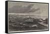 The Great Fire at Quebec, View from the Marine Hospital-null-Framed Stretched Canvas