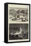 The Great Fire at Salonica-null-Framed Stretched Canvas