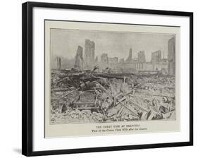 The Great Fire at Shanghai-null-Framed Giclee Print