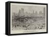 The Great Fire at Shanghai-null-Framed Stretched Canvas