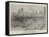 The Great Fire at Shanghai-null-Framed Stretched Canvas