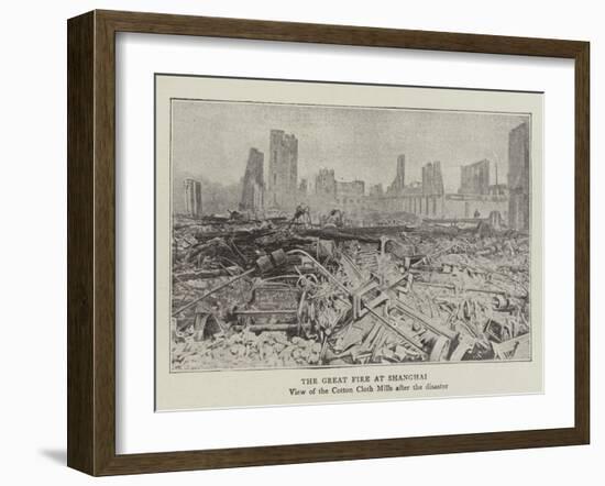 The Great Fire at Shanghai-null-Framed Giclee Print