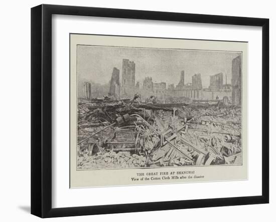 The Great Fire at Shanghai-null-Framed Giclee Print