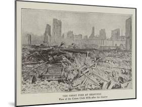 The Great Fire at Shanghai-null-Mounted Giclee Print