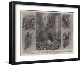 The Great Fire at the Hotel Windsor, New York-null-Framed Giclee Print
