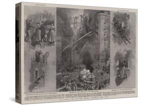 The Great Fire at the Hotel Windsor, New York-null-Stretched Canvas