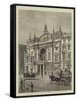 The Great Fire at Vienna, the Facade of the Ring Theatre-null-Framed Stretched Canvas