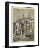 The Great Fire at Vienna, the Facade of the Ring Theatre-null-Framed Giclee Print