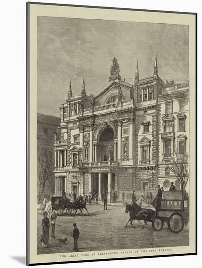 The Great Fire at Vienna, the Facade of the Ring Theatre-null-Mounted Giclee Print