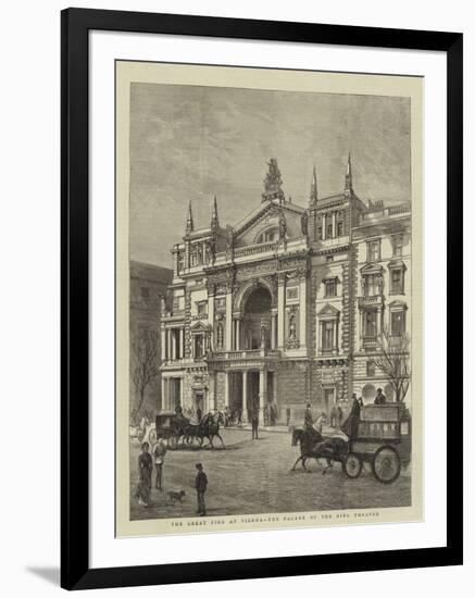 The Great Fire at Vienna, the Facade of the Ring Theatre-null-Framed Premium Giclee Print