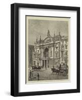 The Great Fire at Vienna, the Facade of the Ring Theatre-null-Framed Premium Giclee Print