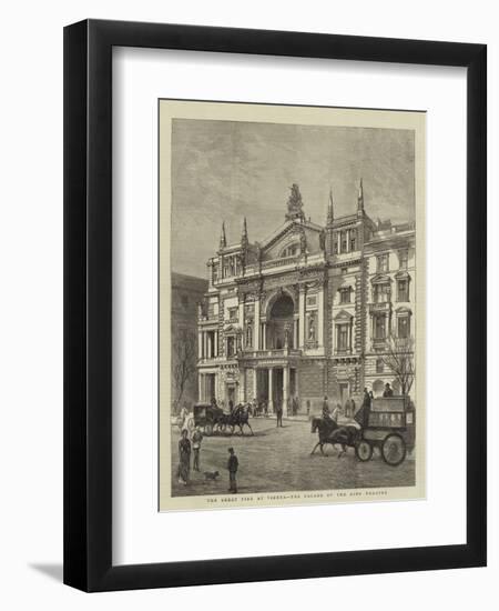 The Great Fire at Vienna, the Facade of the Ring Theatre-null-Framed Premium Giclee Print