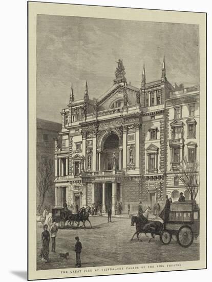 The Great Fire at Vienna, the Facade of the Ring Theatre-null-Mounted Giclee Print