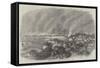 The Great Fire at Yokohama, Japan, Viewed from the Bluff-null-Framed Stretched Canvas