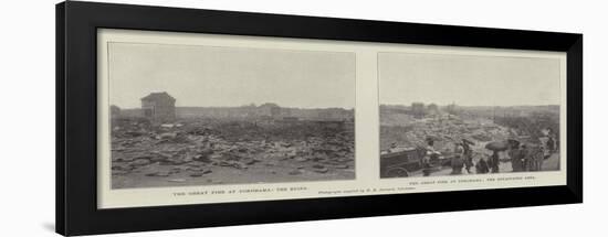 The Great Fire at Yokohama-null-Framed Giclee Print