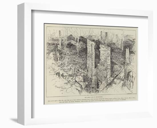 The Great Fire in Bermondsey-Henry Charles Seppings Wright-Framed Giclee Print