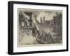 The Great Fire in Dublin, Sappers Cutting Off the Whisky-null-Framed Giclee Print