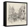 The Great Fire in St Mary Axe-Melton Prior-Framed Stretched Canvas