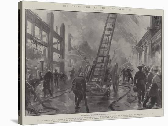 The Great Fire in the City, 21 April-G.S. Amato-Stretched Canvas