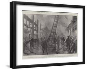 The Great Fire in the City, 21 April-G.S. Amato-Framed Premium Giclee Print