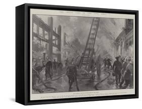 The Great Fire in the City, 21 April-G.S. Amato-Framed Stretched Canvas