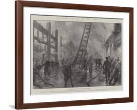 The Great Fire in the City, 21 April-G.S. Amato-Framed Giclee Print