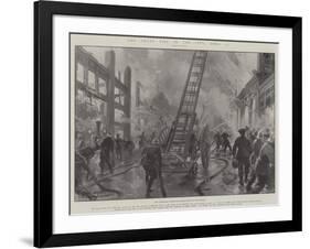 The Great Fire in the City, 21 April-G.S. Amato-Framed Giclee Print