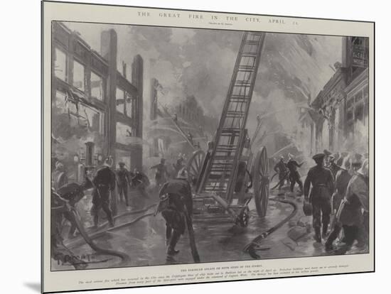 The Great Fire in the City, 21 April-G.S. Amato-Mounted Giclee Print