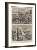 The Great Fire in the City, Bird'S-Eye Views of the Ruins-Henry William Brewer-Framed Giclee Print