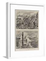 The Great Fire in the City, Bird'S-Eye Views of the Ruins-Henry William Brewer-Framed Giclee Print