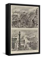 The Great Fire in the City, Bird'S-Eye Views of the Ruins-Henry William Brewer-Framed Stretched Canvas