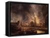 The Great Fire in the Old Town Hall, Amsterdam 1652-Jan Beerstraten-Framed Stretched Canvas