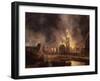 The Great Fire in the Old Town Hall, Amsterdam 1652-Jan Beerstraten-Framed Giclee Print