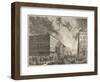 The Great Fire of Chicago 1871 - the Scene in Dearborn Street, Near the Fremont House Hotel-null-Framed Art Print