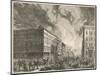 The Great Fire of Chicago 1871 - the Scene in Dearborn Street, Near the Fremont House Hotel-null-Mounted Art Print