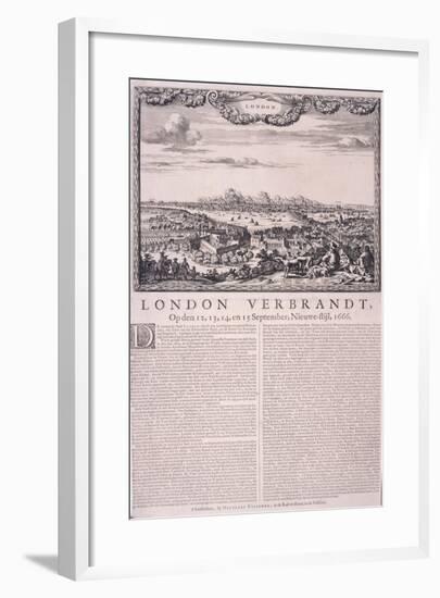 The Great Fire of London, 1666-Pieter Hendrickcz Schut-Framed Giclee Print