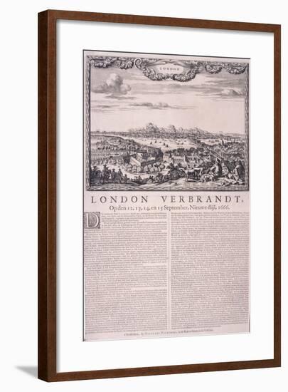 The Great Fire of London, 1666-Pieter Hendrickcz Schut-Framed Giclee Print