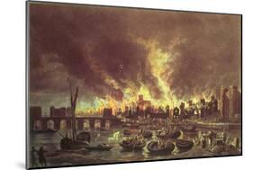 The Great Fire of London, 1666-Lieve Verschuier-Mounted Giclee Print