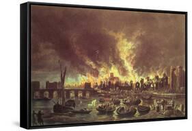 The Great Fire of London, 1666-Lieve Verschuier-Framed Stretched Canvas