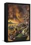 The Great Fire of London 1666-Peter Jackson-Framed Stretched Canvas