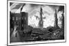 The Great Fire of London in the Year 1666-null-Mounted Giclee Print